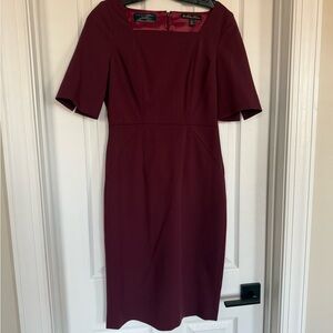 Brooks Brothers Burgundy Sheath Dress